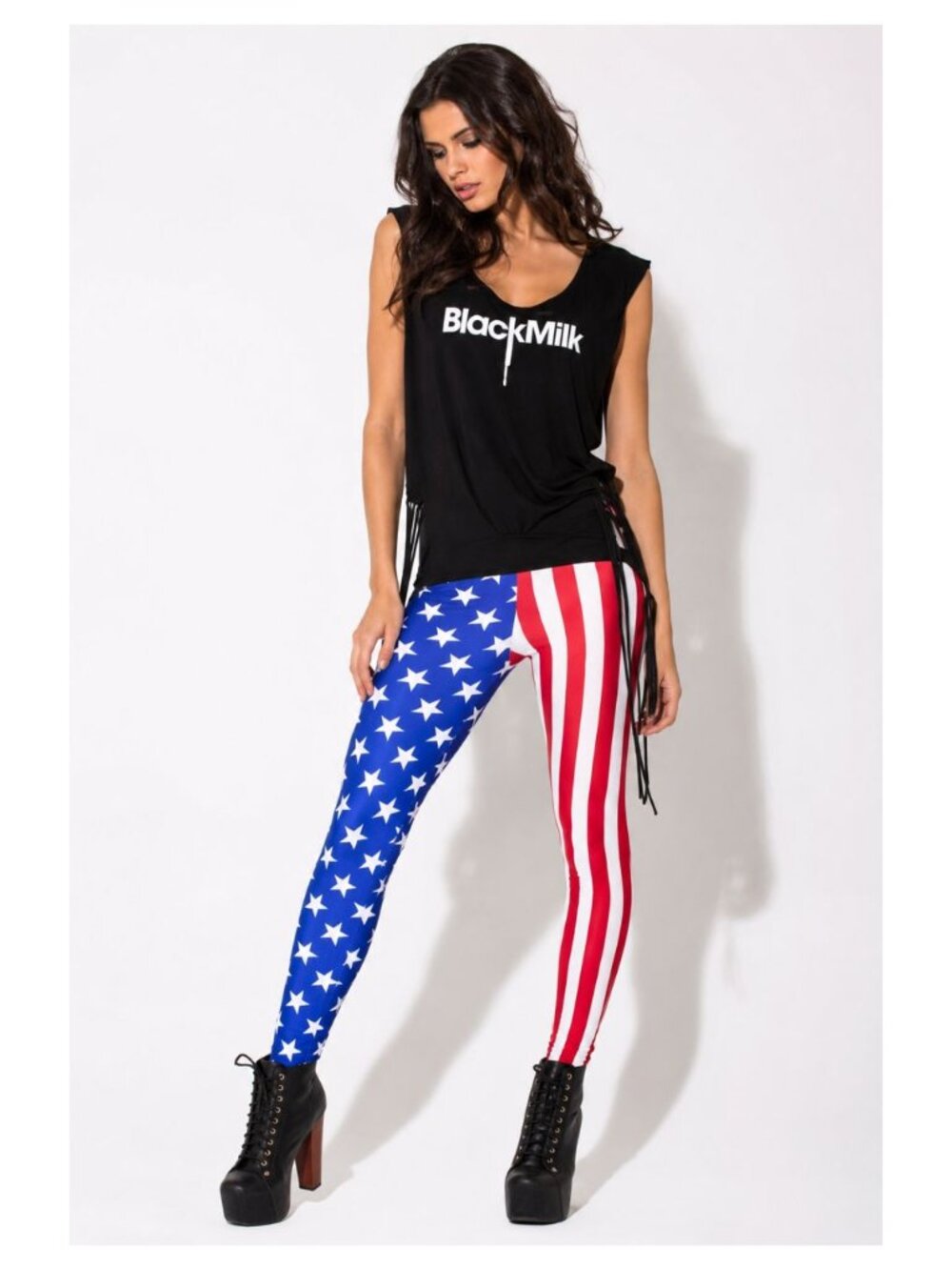 Black Milk American Flag Leggings – S, New Without Tags